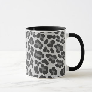 Leopard Grey en Light Grey Print Mok