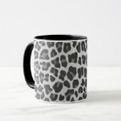 Leopard Grey en Light Grey Print Mok (Voorkant links)