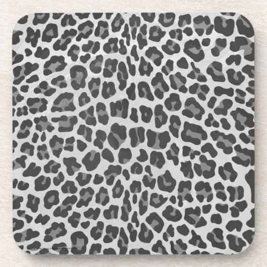 Leopard Grey en Light Grey Print Onderzetter (Voorkant)