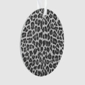 Leopard Grey en Light Grey Print Ornament (voorkant)