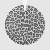 Leopard Grey en Light Grey Print Ornament (achterkant)