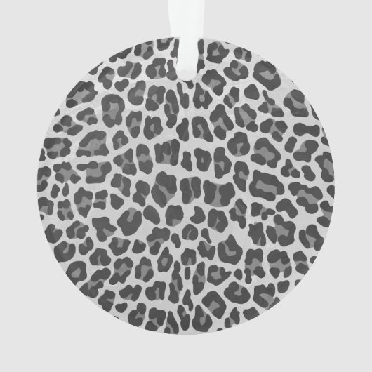 Leopard Grey en Light Grey Print Ornament (achterkant)