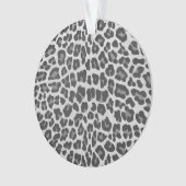 Leopard Grey en Light Grey Print Ornament (voorkant)