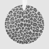 Leopard Grey en Light Grey Print Ornament (voorkant)