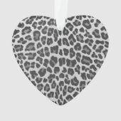 Leopard Grey en Light Grey Print Ornament (achterkant)