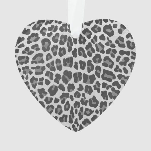 Leopard Grey en Light Grey Print Ornament (achterkant)