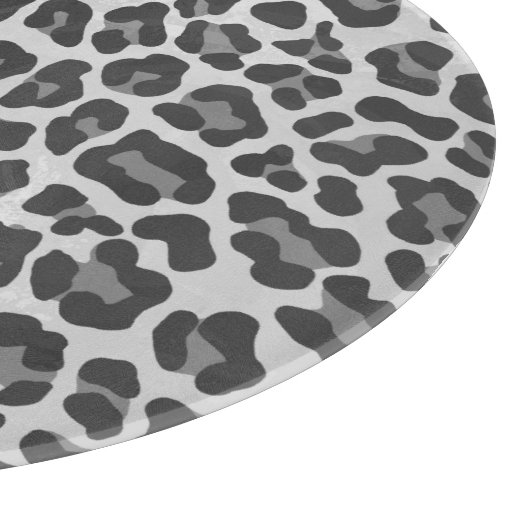 Leopard Grey en Light Grey Print Snijplank (Hoek)