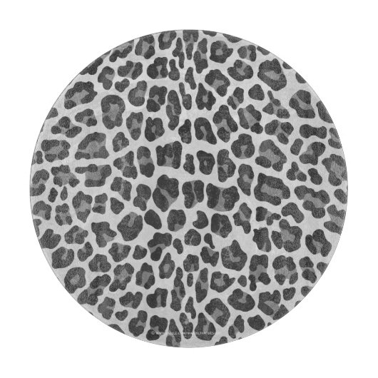 Leopard Grey en Light Grey Print Snijplank (Voorkant)