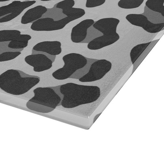 Leopard Grey en Light Grey Print Snijplank (Hoek)