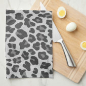 Leopard Grey en Light Grey Print Theedoek (Quarter Fold)