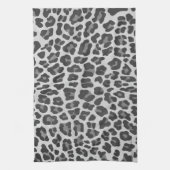 Leopard Grey en Light Grey Print Theedoek (Verticaal)