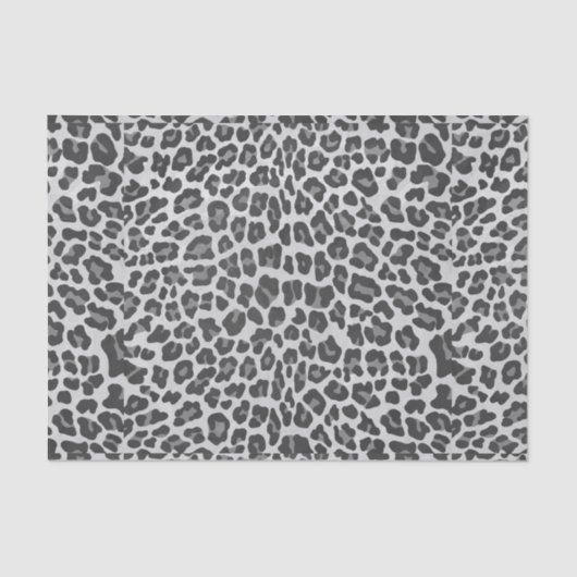 Leopard Grey en Light Grey Print Tissuepapier (Voorkant)