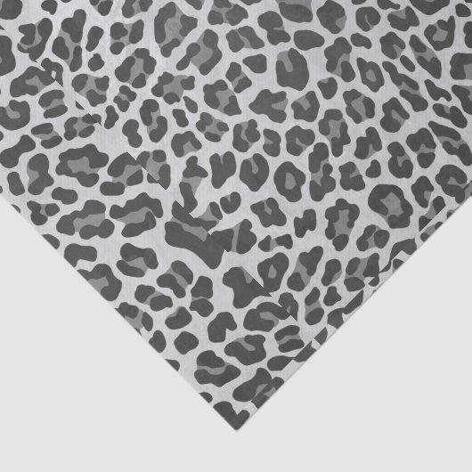 Leopard Grey en Light Grey Print Tissuepapier (Detail)