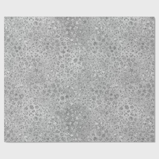 Leopard Grey Meow Kitty Kat Cadeaupapier (Vlak)