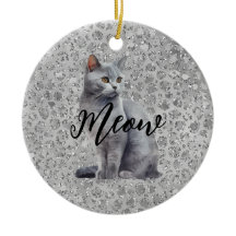 Leopard Grey Meow Kitty Kat