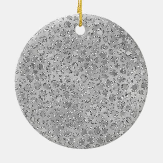 Leopard Grey Meow Kitty Kat Keramisch Ornament (Achterkant)