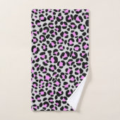 Leopard Grey Pink Black Bad Handdoek (Handdoek)