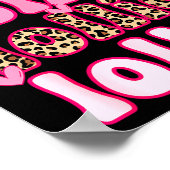 Leopard Groovy Lollie Valentine's Day Women Valent Poster (Hoek)