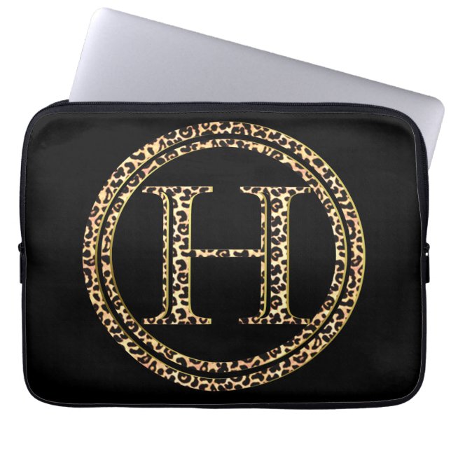Leopard H Laptop Sleeve (Voorkant)