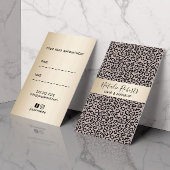 Leopard Hair Stylist Makeup Artist Appointment Afsprakenkaartje