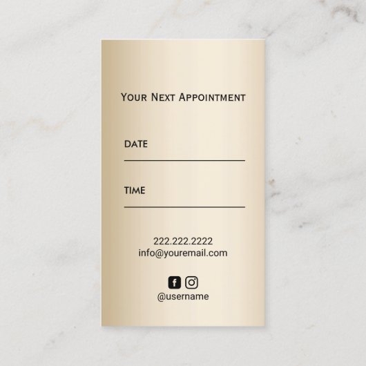 Leopard Hair Stylist Makeup Artist Appointment Afsprakenkaartje (Achterkant)