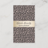 Leopard Hair Stylist Makeup Artist Appointment Afsprakenkaartje (Voorkant)