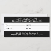 Leopard Hairstylist Beauty Salon Gift certificate (Achterkant)