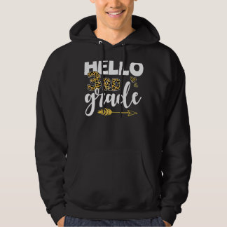 Leopard Hallo 3e graad terug naar school Hoodie