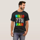 Leopard Hallo 7e graad terug naar schoolklare vorm T-shirt (Voorkant volledig)