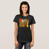Leopard Hallo Herfst Fun Pumpkin Patch Herfst herf T-shirt (Voorkant volledig)