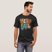 Leopard Hallo Herfst Fun Pumpkin Patch Herfst herf T-shirt (Voorkant volledig)