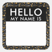 Leopard Hallo mijn naam is Sticker (Voorkant)