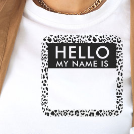 Leopard Hallo mijn naam is Sticker