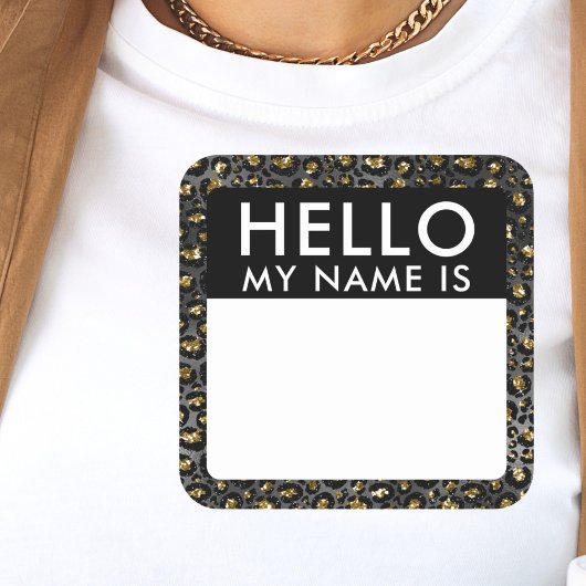 Leopard Hallo mijn naam is Sticker