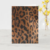 Leopard Happy Birthday Kaart (Gele Bloem)