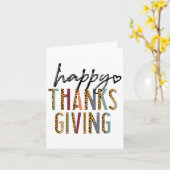 Leopard Happy Thanksgiving Schattigee Herfst Herfs Kaart (Gele Bloem)