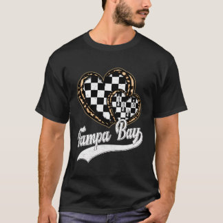  Leopard Hart Tampa Bay Schaak Lover Mannen WO T-shirt