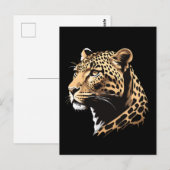 Leopard Head Briefkaart (Voorkant / Achterkant)