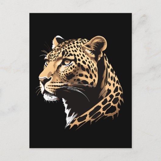 Leopard Head Briefkaart (Voorkant)