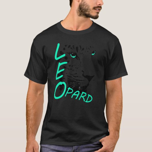 Leopard Head Leopard Big Cat Premium T-shirt (Voorkant)