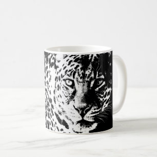 Leopard Head Pop Art Moderne Sjabloon Dieren Koffiemok