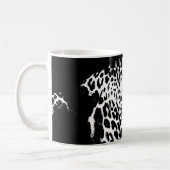 Leopard Head Pop Art Moderne Sjabloon Dieren Koffiemok (Links)