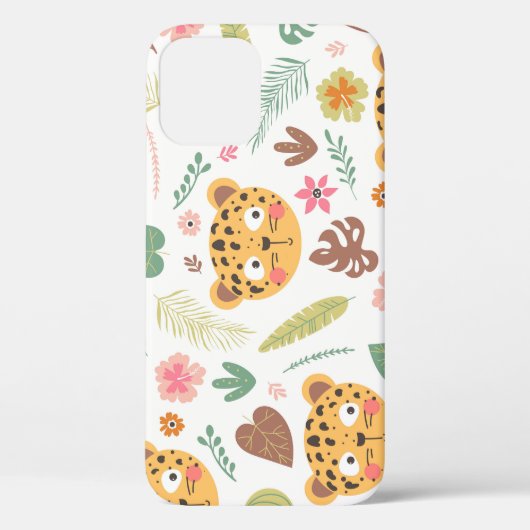Leopard Head Tropische Planten Case-Mate iPhone Case (Achterkant)