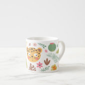Leopard Head Tropische Planten Espresso Kop (Voorkant rechts)