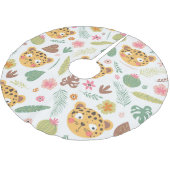 Leopard Head Tropische Planten Kerstboom Rok (Gekanteld)