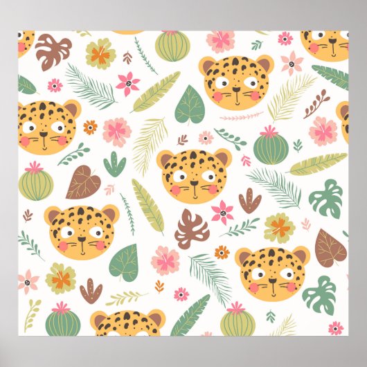 Leopard Head Tropische Planten Poster (Voorkant)