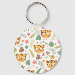 Leopard Head Tropische Planten Sleutelhanger