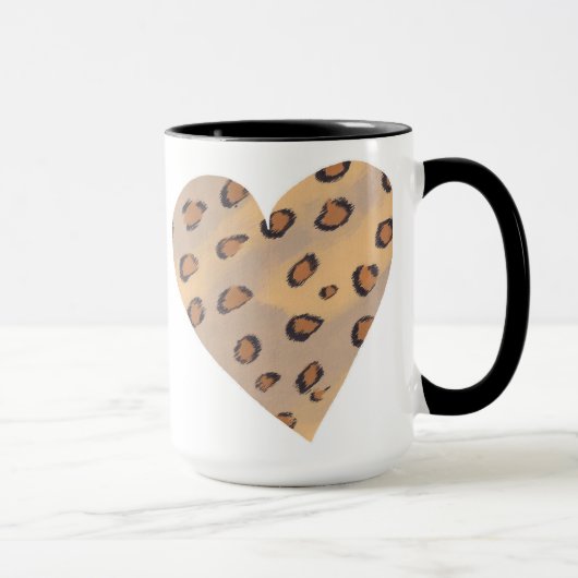 Leopard Heart, aangepaste dierenprint mokken (Rechts)