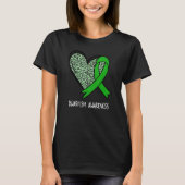 Leopard Heart Dwarfism Awareness Green Ribbon T-shirt (Voorkant)