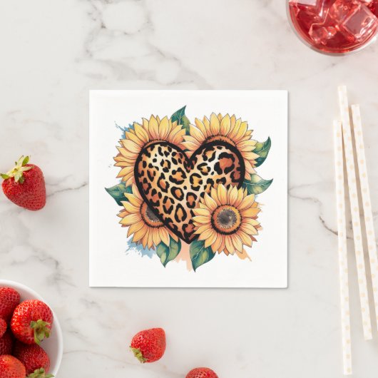 Leopard Heart Floral Servet (Insitu)